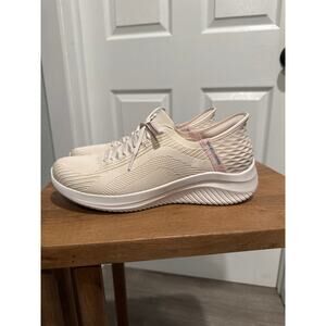 Skechers Slip-ins: Ultra Flex 3.0 Women's Size 10 Cream & Pink